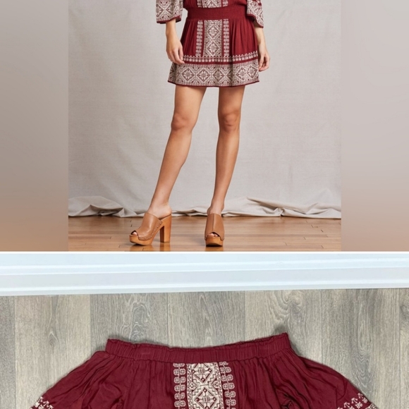 Revolve Tularosa Fiona Mini Dress Off  The Shoulder Mulled Wine Size Small - Picture 2 of 3